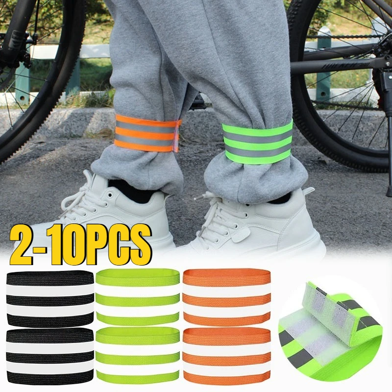 Adjustable Elastic Reflective Safety Straps for Night Walking Running Cycling Jogging High Visibility Wrist Arm Ankle Leg Bands