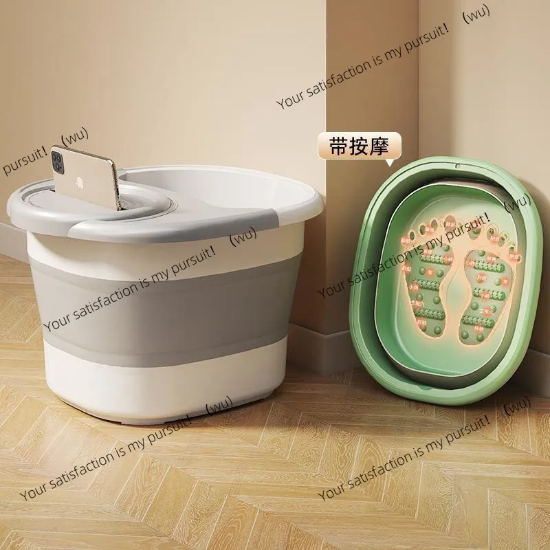 Folding foot bucket over calf foot basin Household high-depth bucket Portable foot bucket