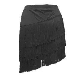 Latin Dance Skirt Sexy Women Chacha Samba Tango Layers Tassels Fringes Dresses Competition Performamnce Salsa Lady Latin Costume