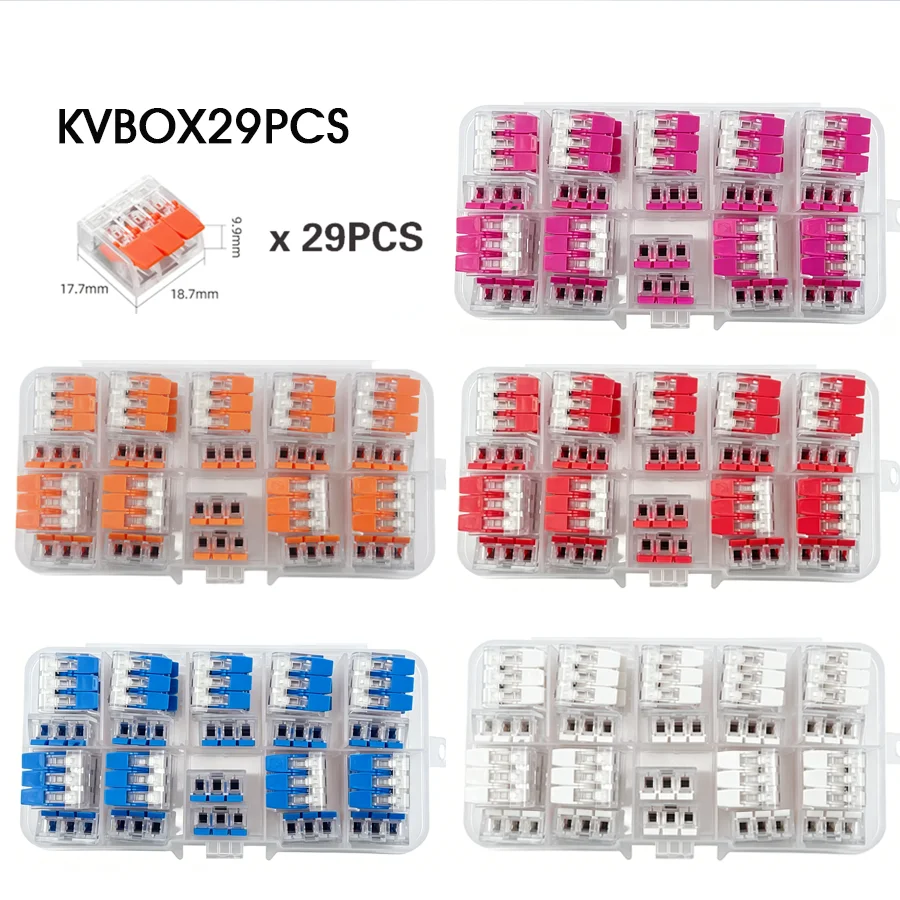 32A 250V Quick Plug-in Wire Connector Universal Electrical Cable Terminal Block Wire Splice Connector Home DIY Wiring Fast