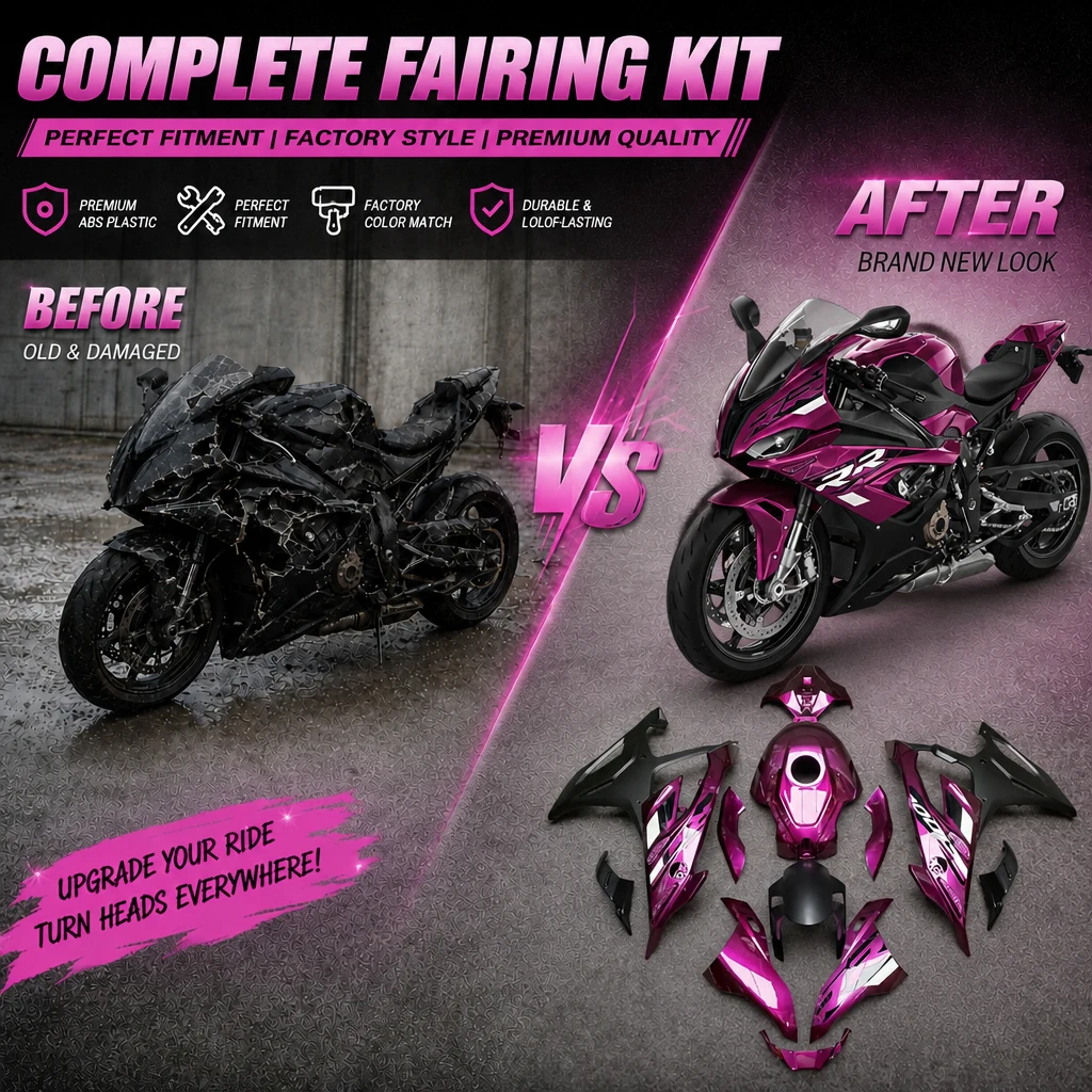 

Full Fairing Kit for BMW S 1000RR 2023 2024 S1000RR Pre-Drilled ABS Injection Bodywork Motorcycle Sportbike Cowlings K67 Set