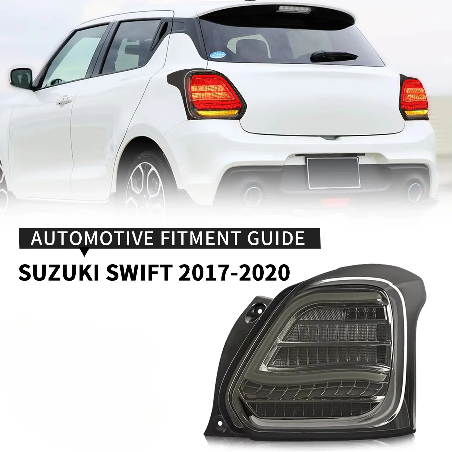 Archaic Modify LED Taillight For Suzuki Swift 2017 - 2020 With Sequential Turn Swift 2018 Tail Light Replacement Tail Lights