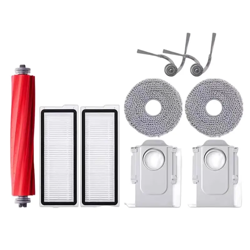 B01C-Main Side Brush Filters Dust Bag Cloth For Roborock Qrevo