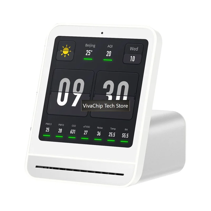 VivaCTAEE7-Air Monitor 2 Smart Home Touch Screen Control Temperature Humidity Sensor CO 2 PM2.5 For Mihome App