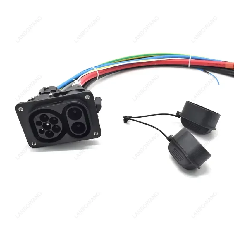 CCS Combo 2 Vehicle Inlet Socket, IEC62196-3 Standard 80/150/200A DC Fast Charge Connector with Cable