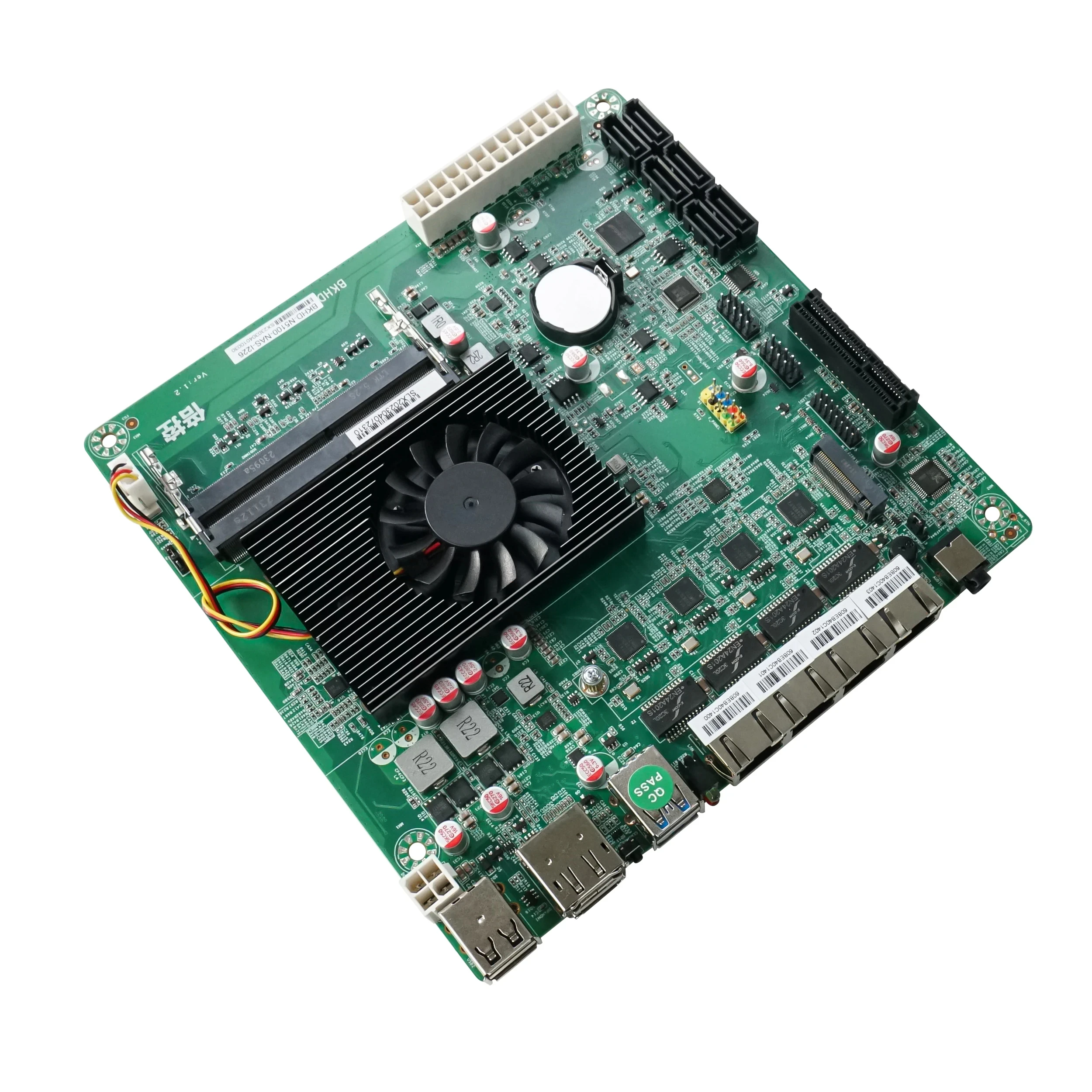 N5105 nas Intel n5105,6 * sata 3.0, 4 * i225,2.5g lan,ミニitx,17x17cm,ソフトルーティングボード,2 x ddr4 pcie,m.2 nvme