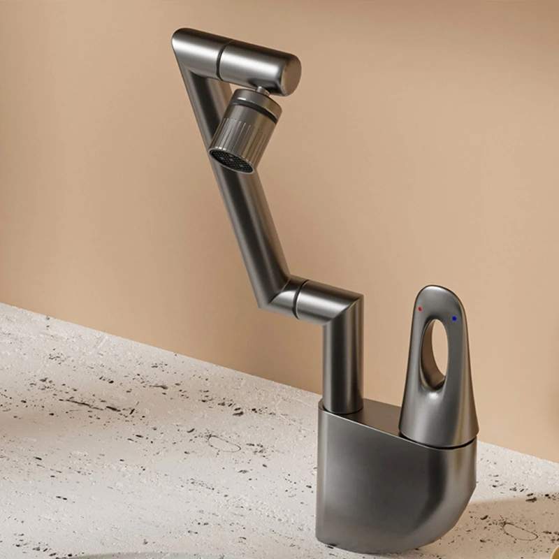 Bathroom Sink Faucet Brass Constructions & Easy Installation Bathroom Water Tap Contemporary Water Mixed Tap 360 Rotates