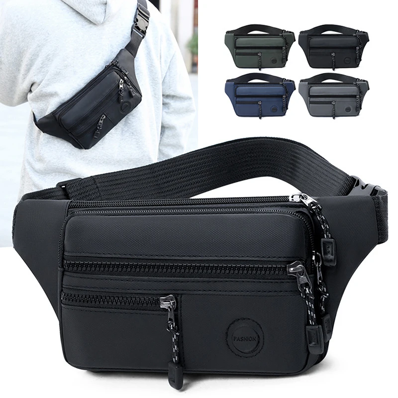 Pacote de cintura masculino lazer esportes ao ar livre saco peito moda tendência bolsa ombro crossbody grande capacidade à prova dwaterproof água