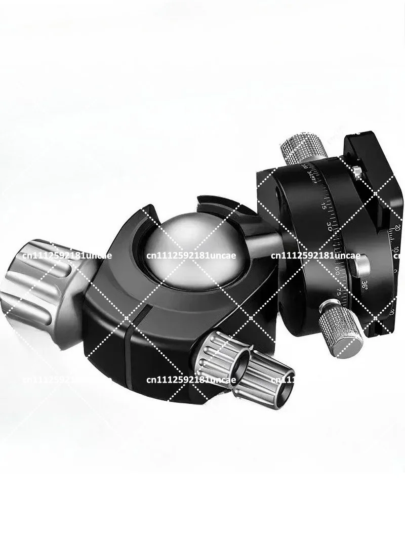 Low Center of Gravity Double Panoramic Ball Head with 5 Gear Dividing Disc Clamp Pedestal