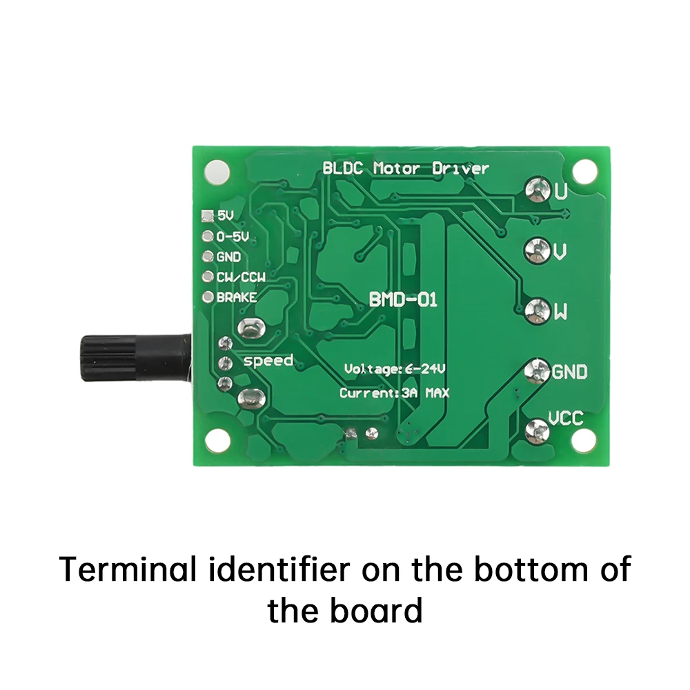 DC 모터 속도 컨트롤러, PWM 속도 조절식 가역 스위치, 3 상 브러시리스 홀 제어 보드, DC 6V, 12V, 24V, 3A
