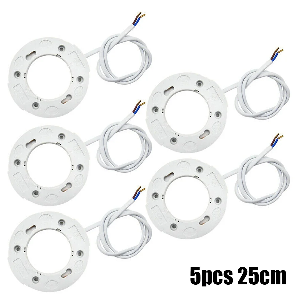 5pcs 25cm Lamp Holder Base Fitting For GX53 Lamps Fly Leads For LED And CFL Light Bulbs Fitting Holder Connector Bases