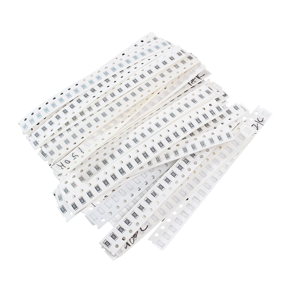 Alta precisão Chip Resistência Kit sortido, 1206 SMD Resistor 0603 0805 1%, 1 Ohm ~ 1M, 33 Valores x 20pcs