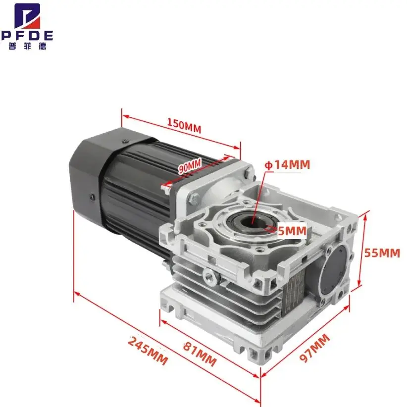 AC 90W 5RK90GU-CF 110V220V worm gear MOTOR WITH RV030 13RPM-270RPM output shaft 14MM with speed controller CW CCW
