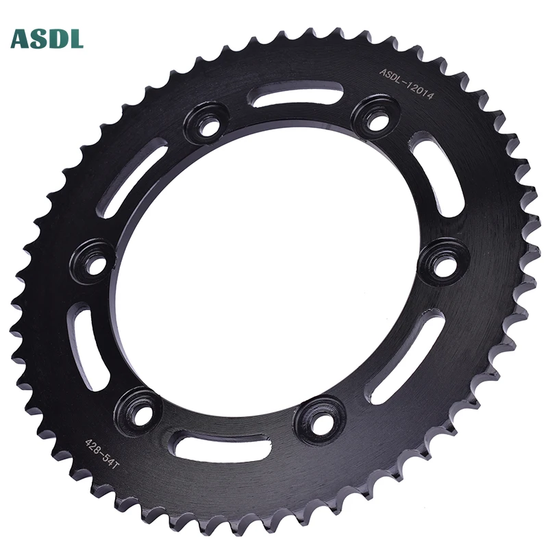 428 54T Rear Sprocket For Honda CBR250 RJ,RK,RK-2 1988 1989 VT250 FL Spada 1989 1990 VT 250 CBR 250 428-54T 428 Chain 54 Tooth