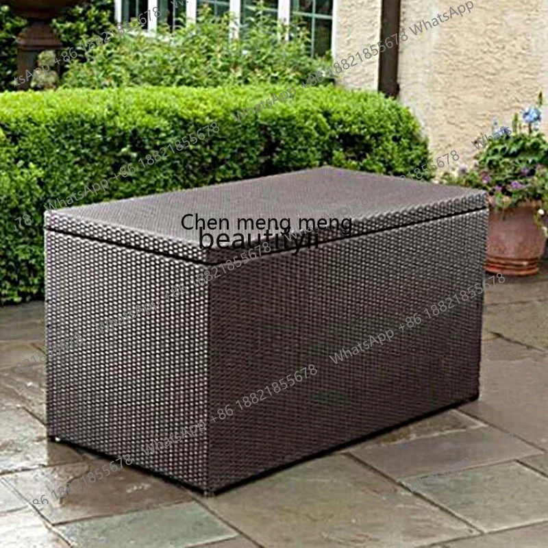 

HOutdoor rattan locker casual creative shoe cabinet storage box hotel clothes storage rattan R