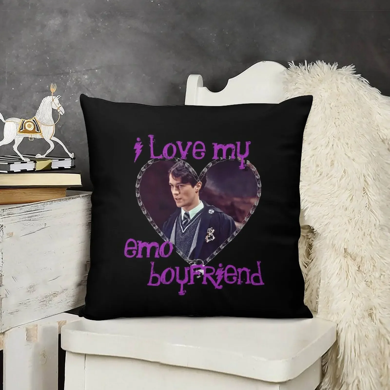 I Love My Emo Boyfriend - Tom Riddle Throw Pillow autumn decoration Ornamental Pillow luxury home accessories pillow