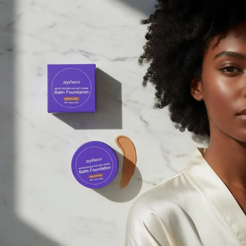 Deep Skin Tone Balm Lightweight Hydrating Foundation Natural Finish Long Lasting Concealer For School