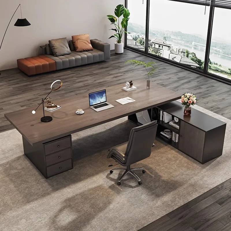 Italian Manager Office Desks Computer Modern Wooden Corner Office Desks Computer With Drawers Furniture Mesa De Trabalho LLOD