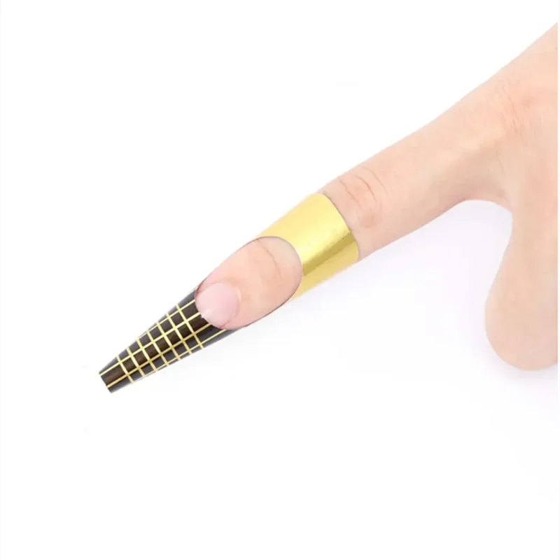 100 formas para uñas, guías de extensión de gel acrílico, moldes curvos para uñas, herramienta de manicura 5