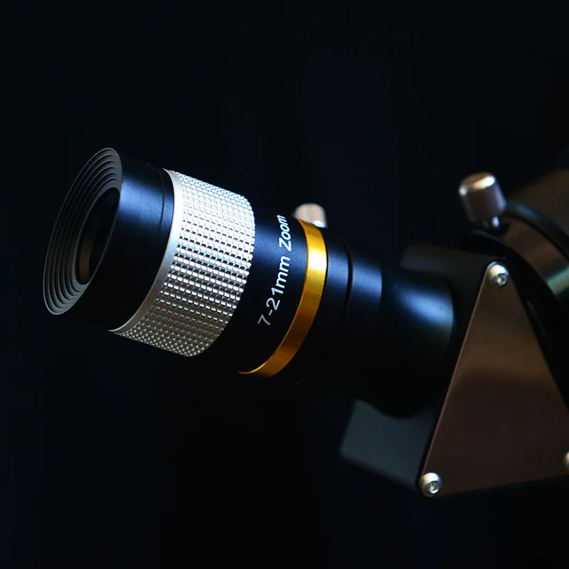 Astronomical Telescope Accessories 7-21mm Variable Magnification Eyepiece, All-metal Continuous Zoom 1.25 Inches 31.7mm