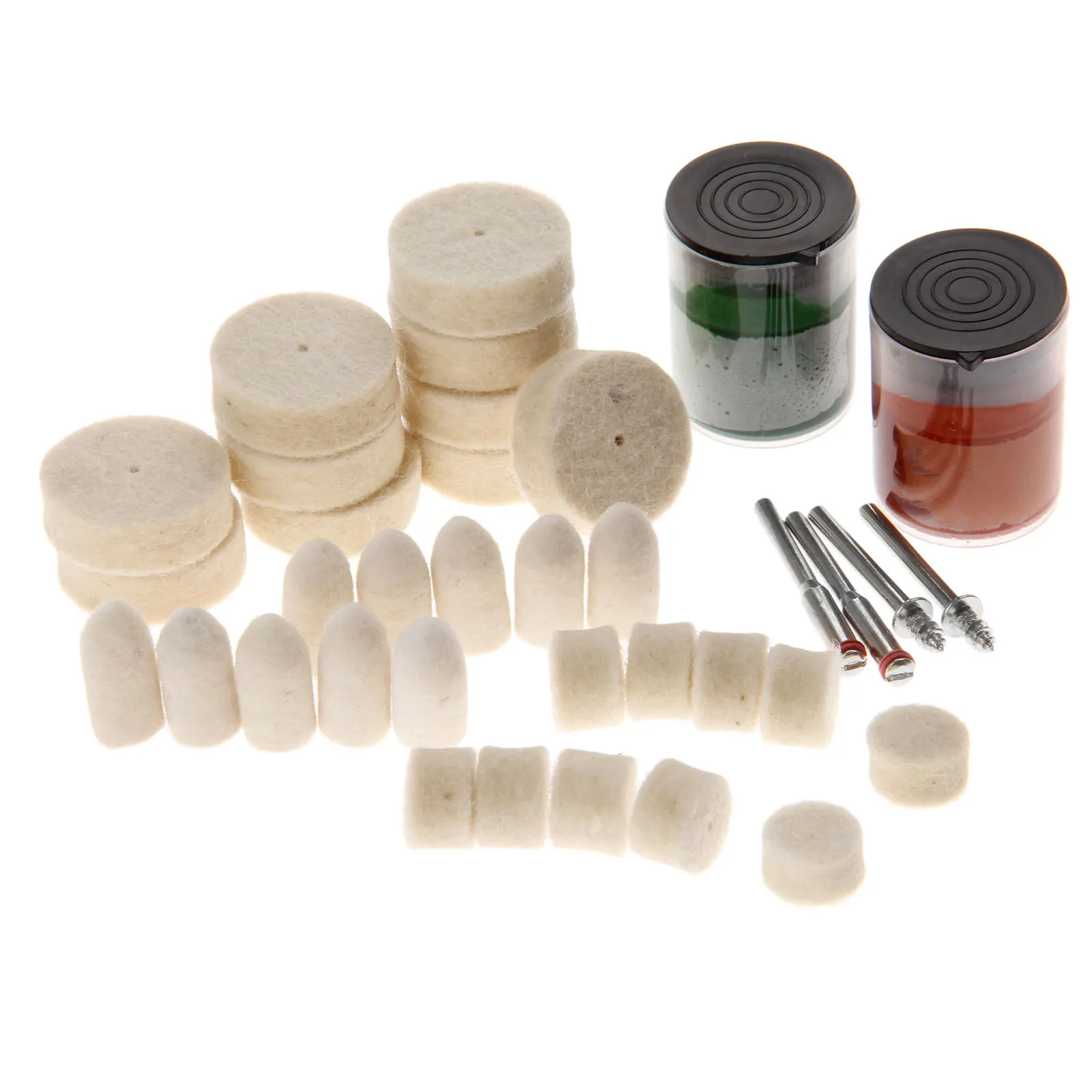 36 Teile/satz Weiche Filz Polieren Grat Polieren Räder Pinsel Polieren Pad Kits für Dremel Präzisions Werkzeuge Metall Jade Spiegel Polieren