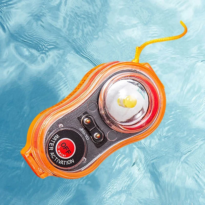 New-LED Life Jacket Light Water Action Light Waterproof Safety Locator Light With Rope Autonomous Switch Outdoor Accessoris