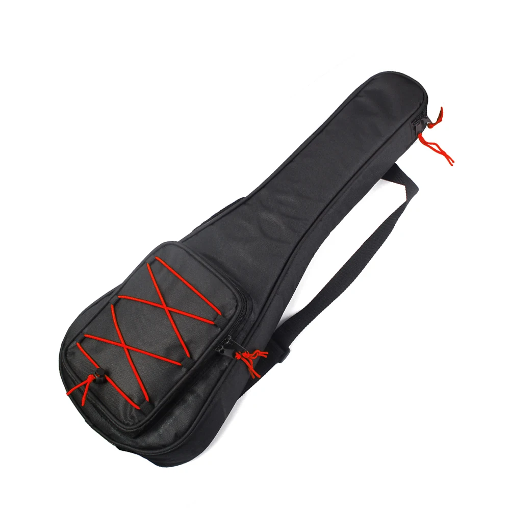 

26 Inch Guitar Padded Gig Bag Durable Red Cord Comfortable Foldable Oxford Cloth Maximum Protection Black Guitar Bag