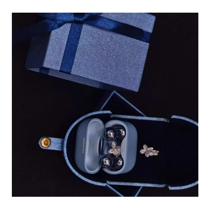 

Suitable for Huawei Full Diamond Purple Diamond Four-leaf Flower Bluetooth Headset Clip Fashion Niche Accessories