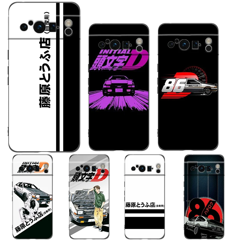 Anime Initial D AE86 Phone Case Cover for Google Pixel 8 7 6 7A 6A Pro 5G Shockproof Silicone Soft 9 Pro XL 8 Pro 5G Shell Capas