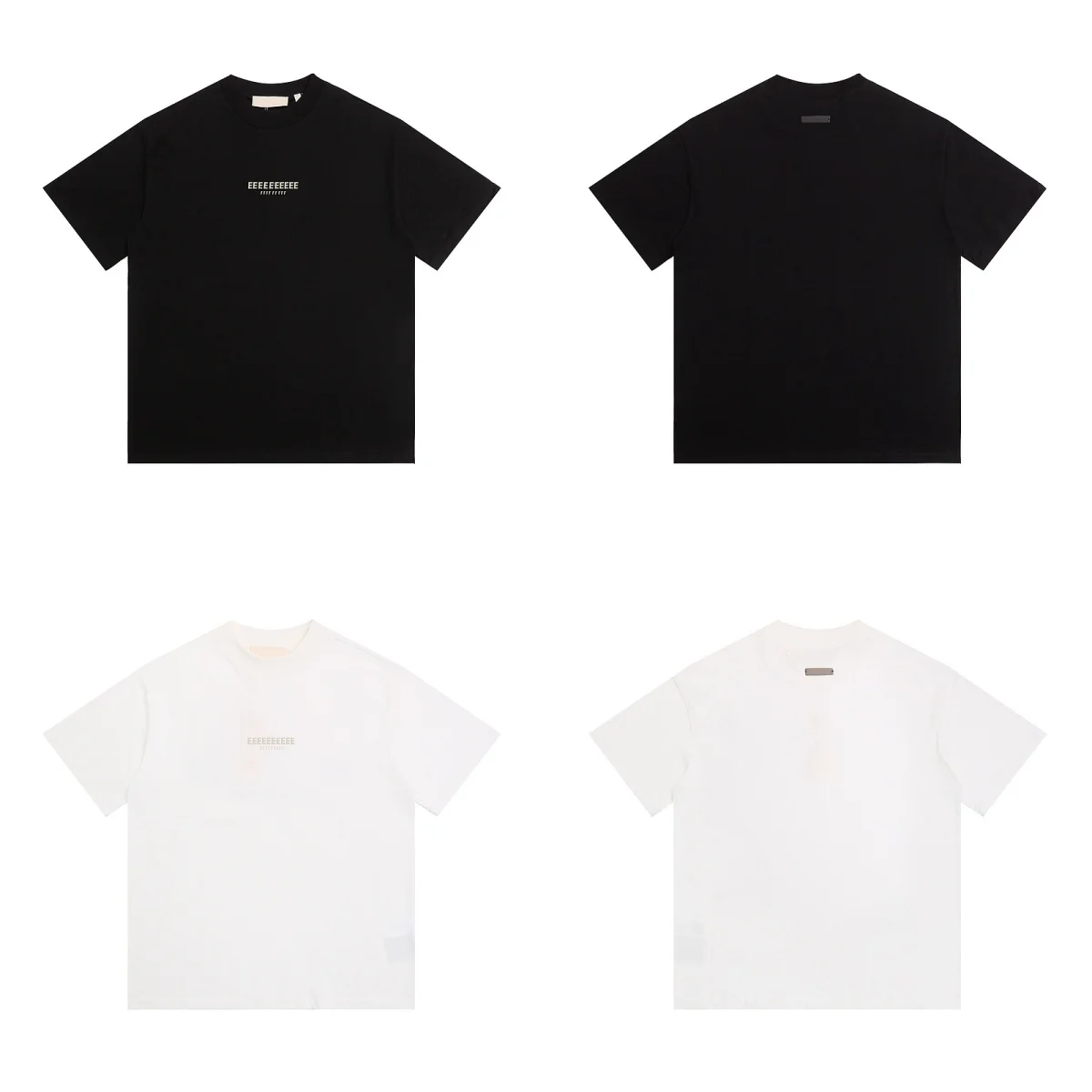 

2025 Summer T shirt Men's Trendy Brand Double Line Logo Letter Print Short Sleeve Tees High Quality Hiphop Streetwear Tops Tee