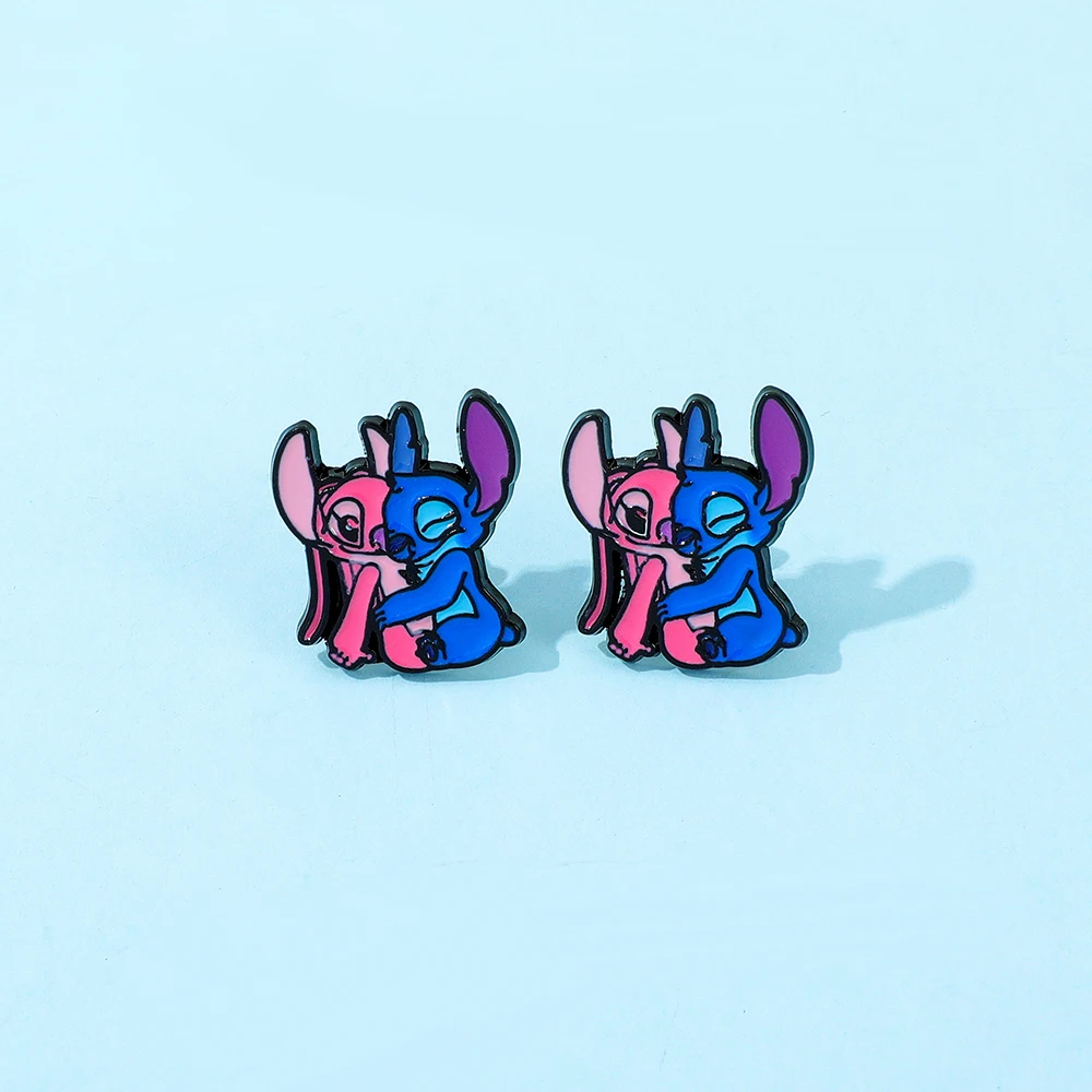 أقراط كاواي ستيتش أنجل بيبي كارتونية للفتيات بسيطة وجذابة على شكل قطرة أذن هدية مثالية لحفلات أعياد الميلاد