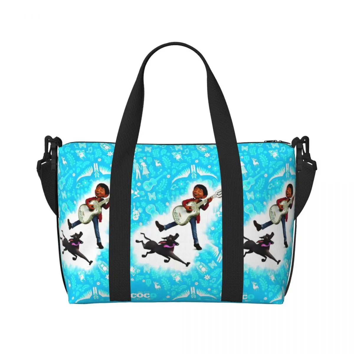 

Большая большая сумка-тоут Coco для женщин, комедийная анимационная сумка на плечо для покупок, пляжная дорожная сумка для спортзала