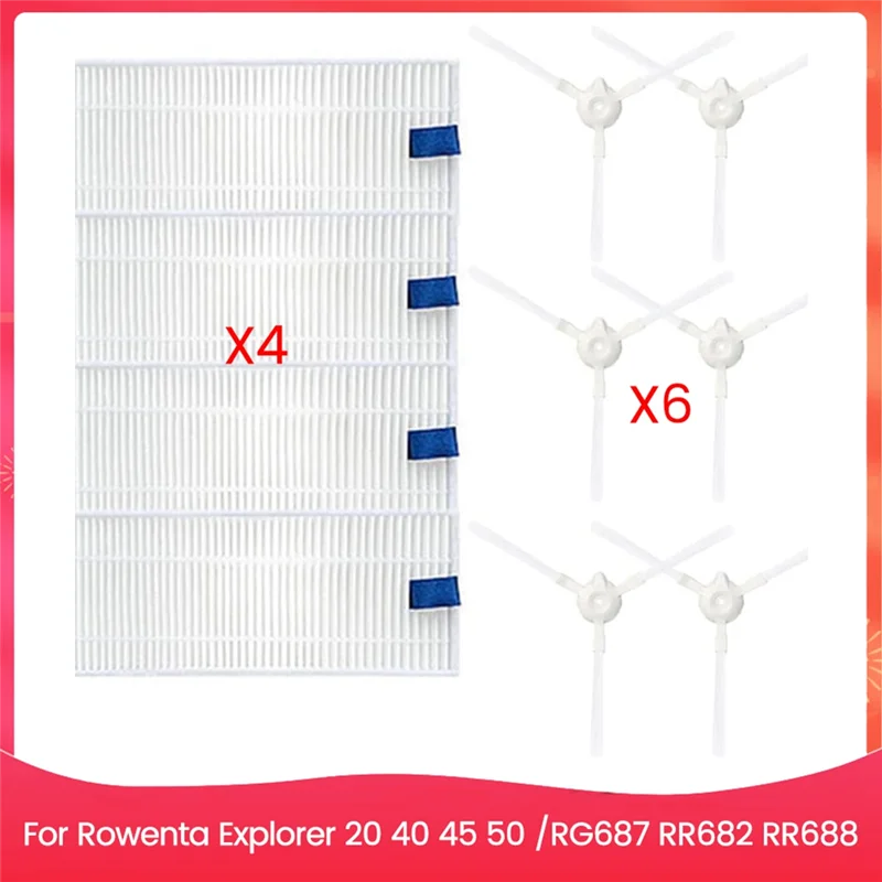 A21F-مرشحات فراغ لروينتا اكسبلورر 20 40 45 50 سلسلة RG687 RR682 RR688 أجزاء المكنسة الكهربائية مرشحات HEPA فرشاة جانبية