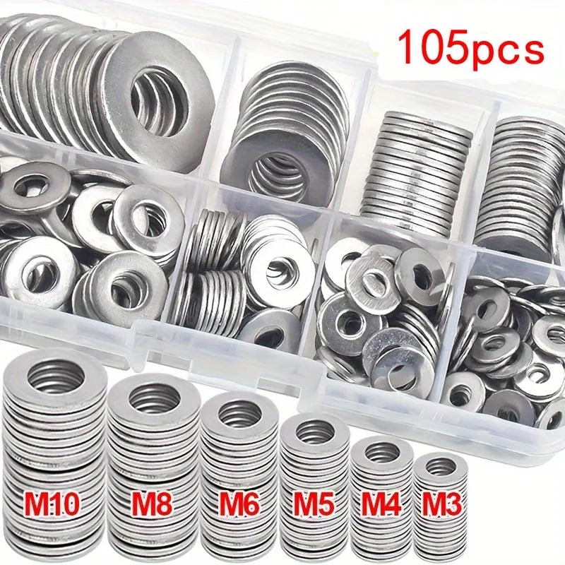 105Pcs Washer Assor…