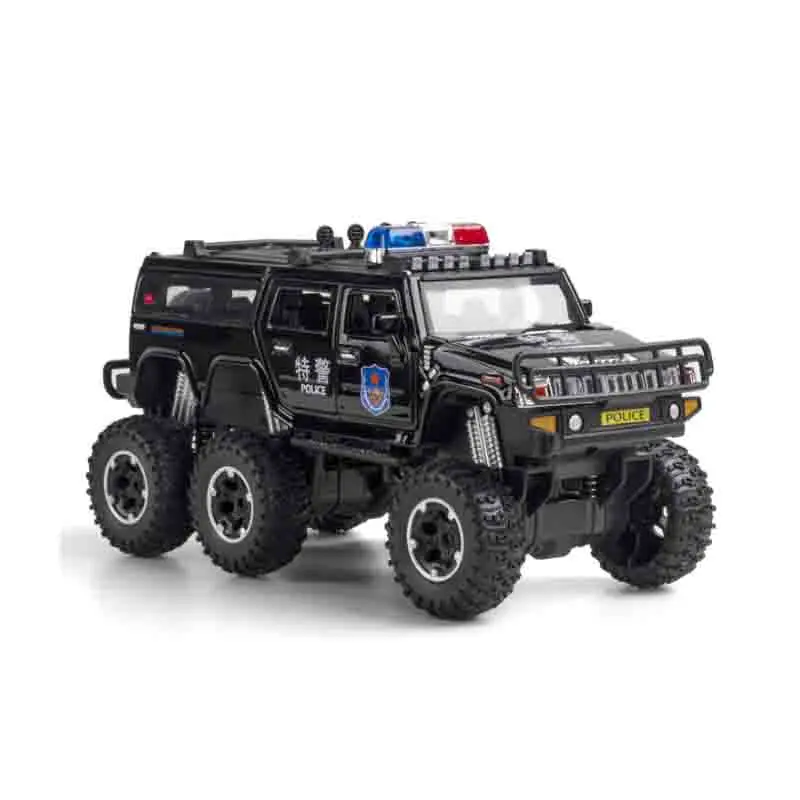 

Модель полицейской машины-внедорожника с большими колесами, масштаб 1:32, из сплава, для коллекции/игрушка
