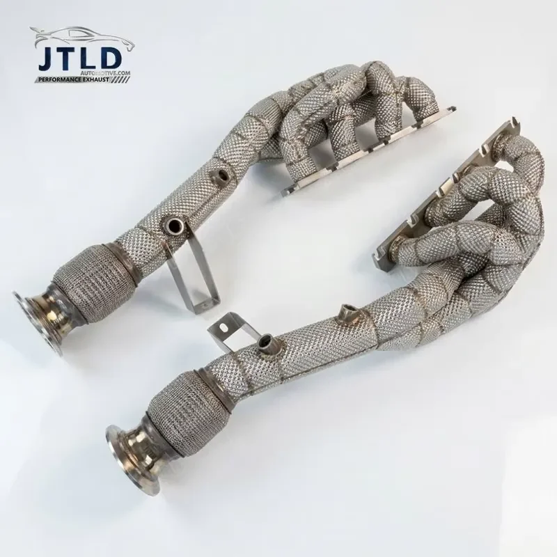 Stainless Steel Exhaust Manifold for R8 4.2L V8 Long Tube Headers With Heat Shield Performance Tuning Upgraded Pipe