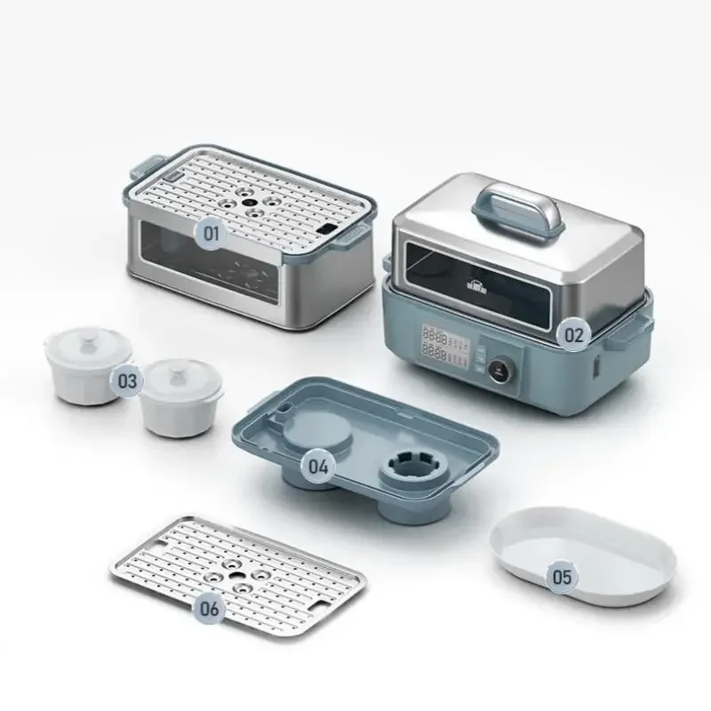 Midea-Cuiseur vapeur électrique en acier inoxydable, multicuiseur, cuiseur vapeur visible, cuiseur vapeur StFukPot, 14,8 L, 220V, 2000W