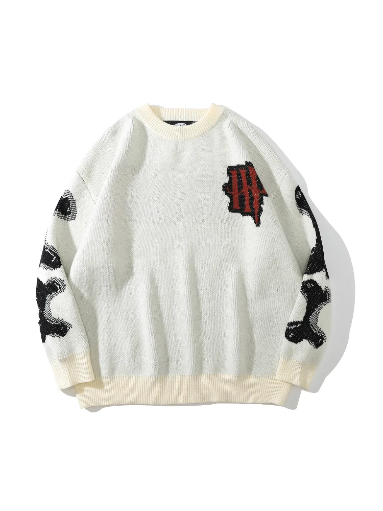 

Hooded Knitted Sweater American Lazy Style Versatile Sweater Commuter Clothing for Men and Women Loose and Slim Look