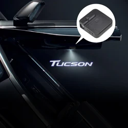 Luz LED con emblema para puerta de coche, proyector inalámbrico para Tucson 2016, 2017, 2018, 2019, 2020, 2021, 2022, 2023, 2 piezas