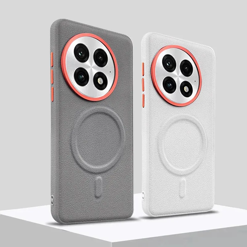 

Magnetic case for OnePlus 13 oneplus13 high quality PU leather protective shockproof cover support wireless charging