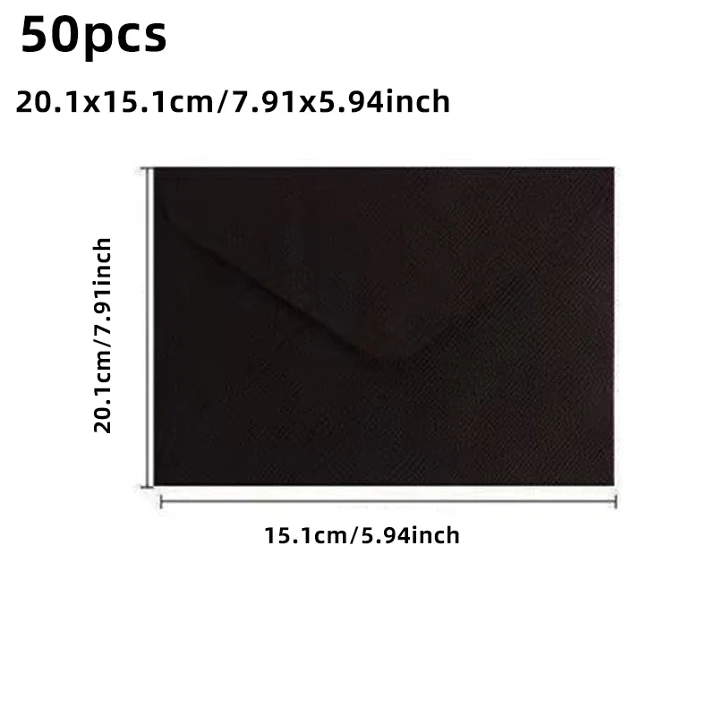 50 stks/partij 20.1x15.1 cm Enveloppen voor Trouwkaarten Business hoogwaardige 250g Textuur Papier Briefpapier Leveringen opbergtas