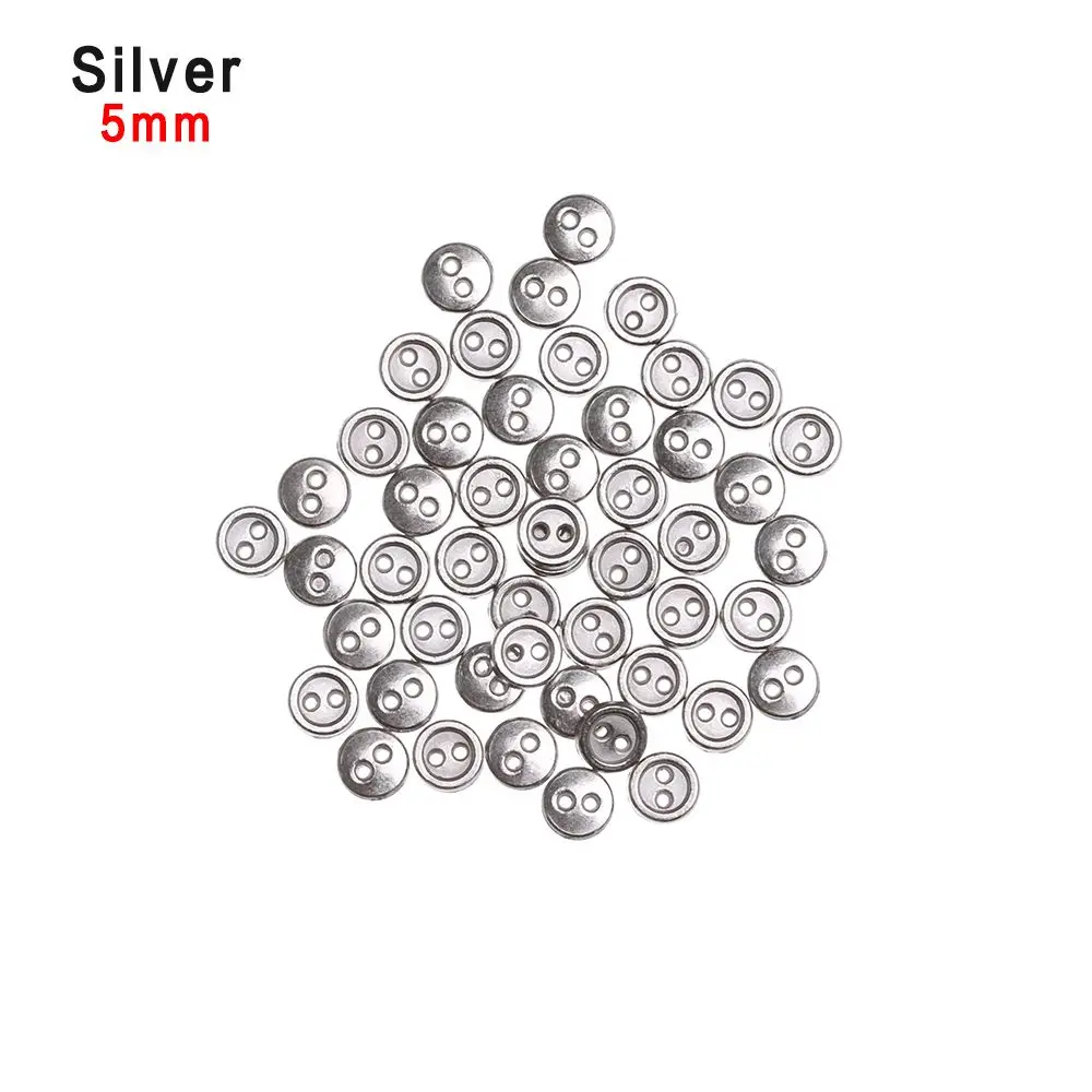 50pcs  3/4/5/6mm Lovely Accessories Craft  blythe Mini Metal Buttons  Pullip Clothing Sewing  DIY Doll Clothes