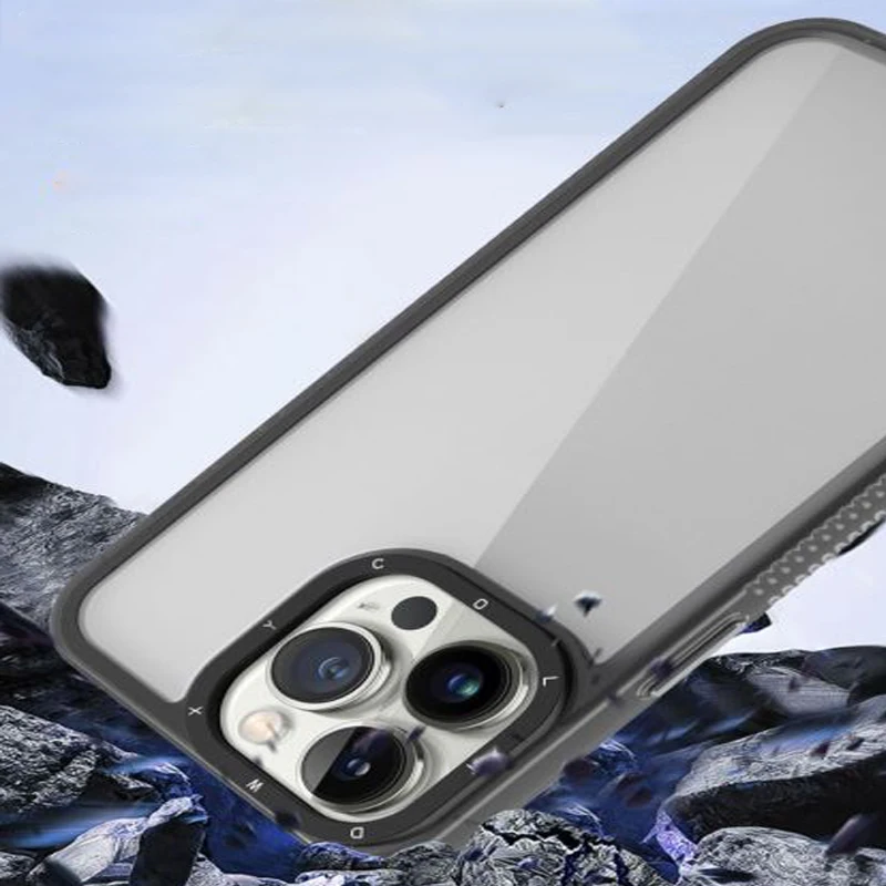 Custodia per telefono con Cover posteriore in TPU PC per iPhone 15 14 13 12 11 Pro Max Plus