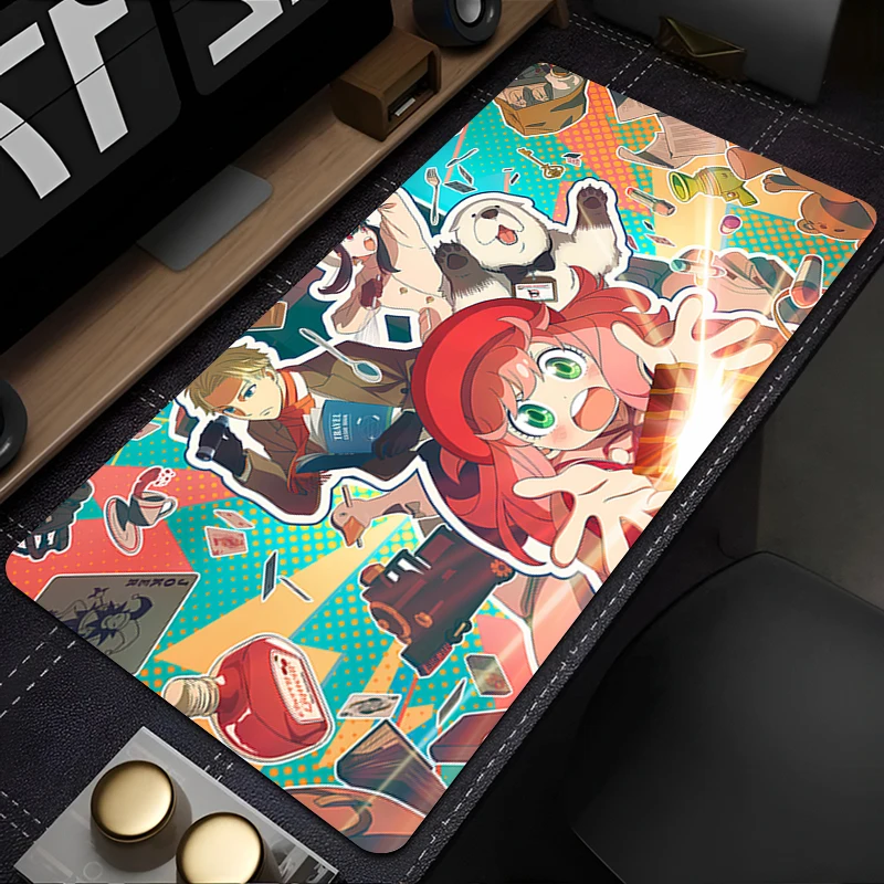 لوحة ماوس مطاطية للألعاب S-spy X Family Accessories PC Gamer Cabinet Carpets Office Computer Desk Mat وسادات لوحة المفاتيح