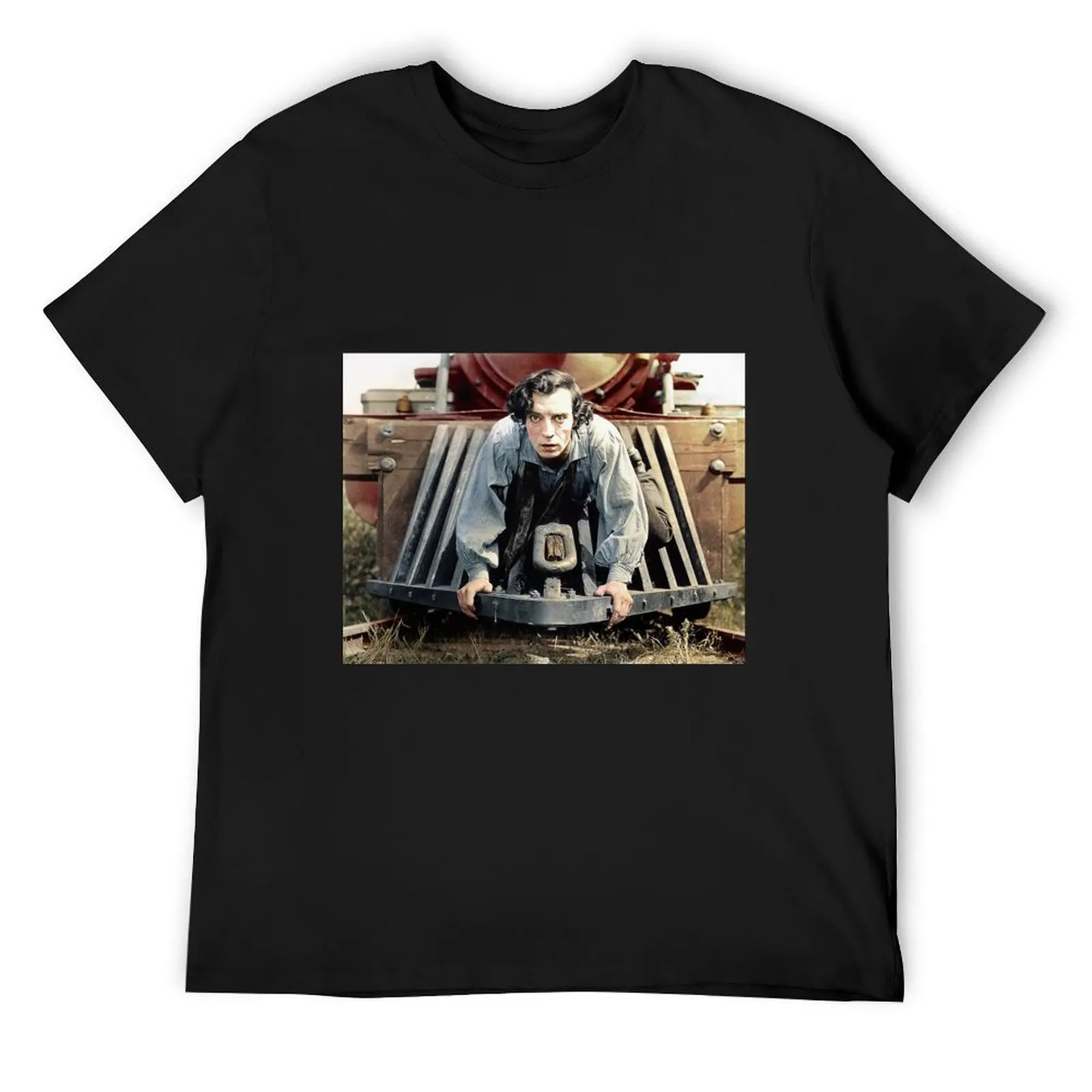 Футболка Buster Keaton 196, простые модные рубашки, уличная одежда, мужская футболка с короткими рукавами