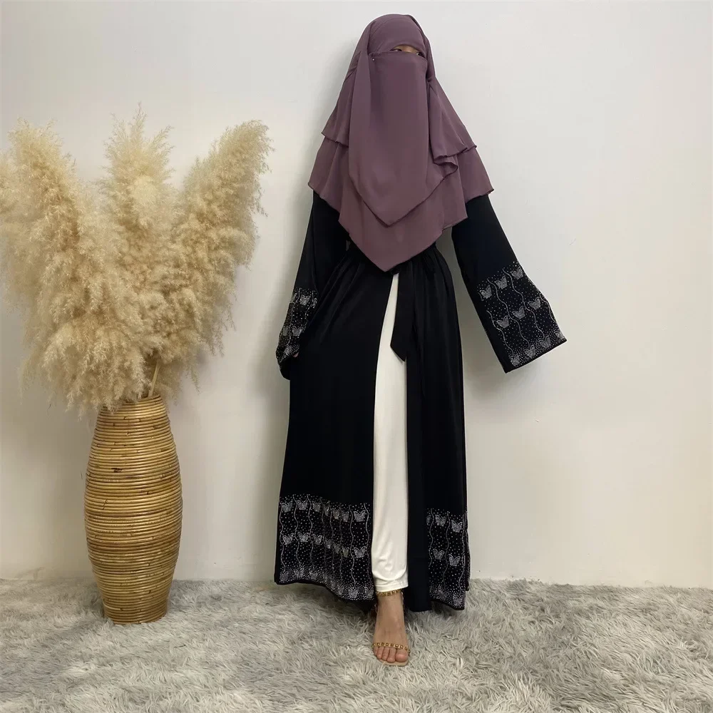 دبي عبايات عيد رمضان فستان سهرة إسلامي ماسي للنساء ملابس إسلامية رداء عربي قفطان تركي جلابية كيمونو