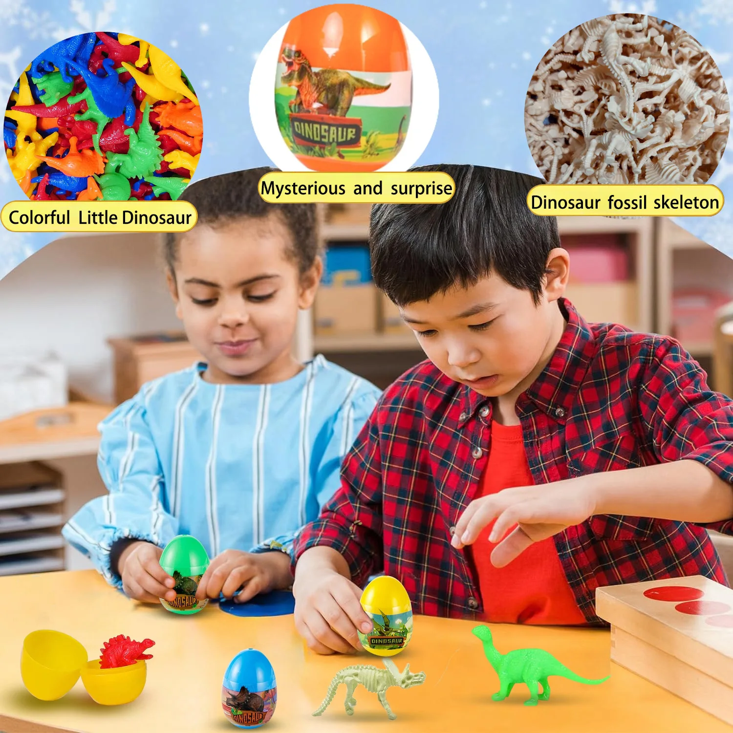 10Pcs Easter Surprise Gift Simulation Dinosaur Novelty Funny Twisted Egg Toy With Small Toys Inside Creative Birthday Gifts