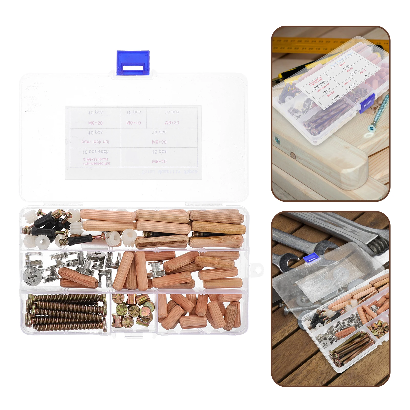 

95 pcs Set Bunk Bed Hardware Replacement Kit Bed Frame Screws Bolts Furniture Assembly Connectors