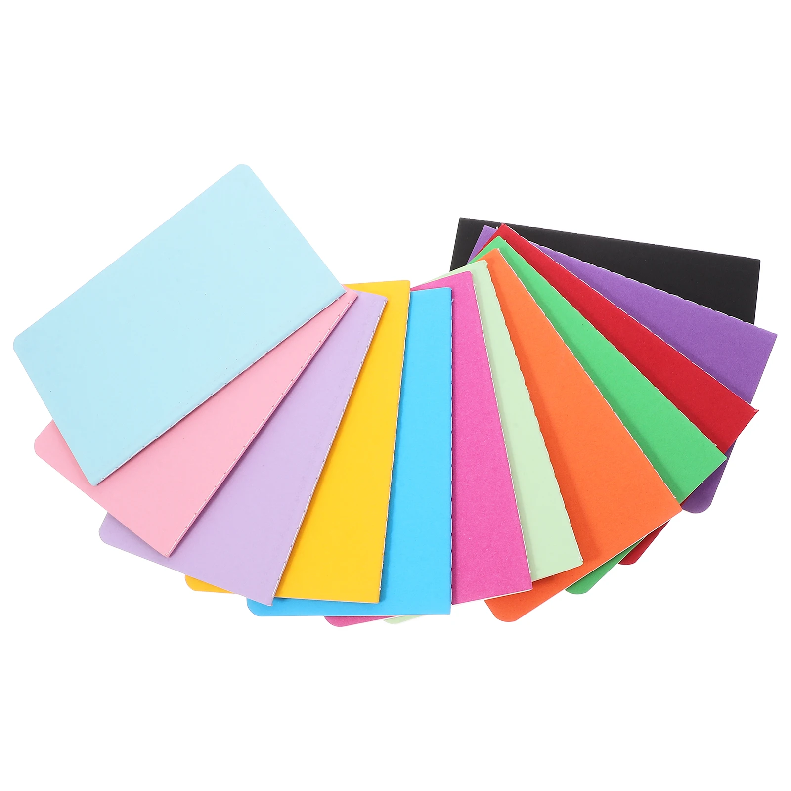 

12 Pcs Notebooks Small Writing Portable Notepad Pocket Size Paper Lines Office Student Travel Journal Thickened Pages Practical