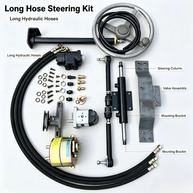 4Wheel Tractor Handheld Hydraulic Power Steering Assembly Farmland Direction Control Kit Agricultural Machinery Replacement